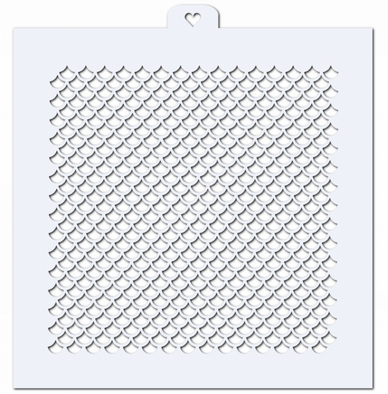 Изображение Трафарет "Мелкая рыбья чешуя"
